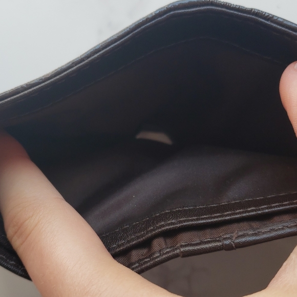 Coach wallet with logo fabric and a button snap close - Picture 6 of 11